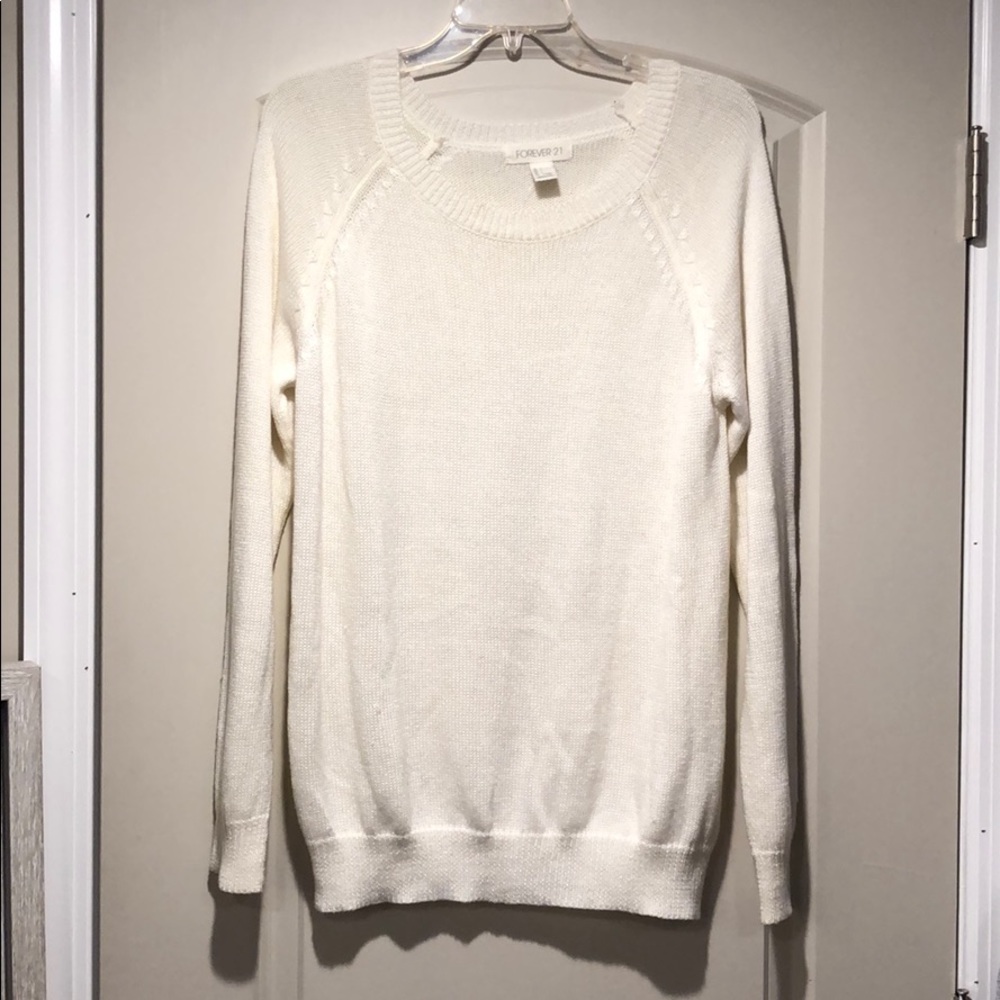 Forever 21 Ivory Light Sweater